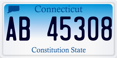 CT license plate AB45308