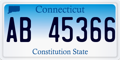 CT license plate AB45366