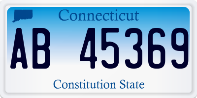 CT license plate AB45369