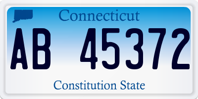 CT license plate AB45372