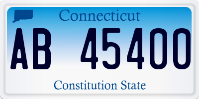 CT license plate AB45400