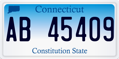 CT license plate AB45409