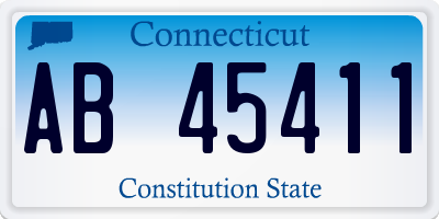 CT license plate AB45411