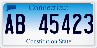 CT license plate AB45423