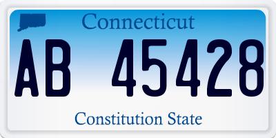 CT license plate AB45428