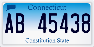 CT license plate AB45438