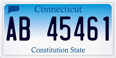 CT license plate AB45461