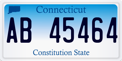 CT license plate AB45464