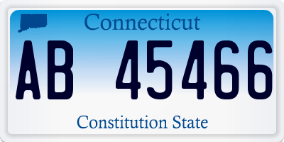 CT license plate AB45466