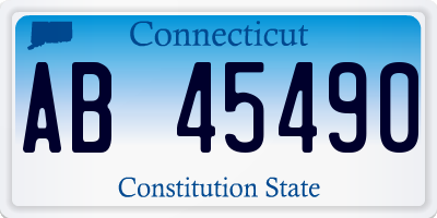 CT license plate AB45490