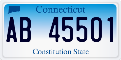 CT license plate AB45501