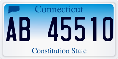 CT license plate AB45510