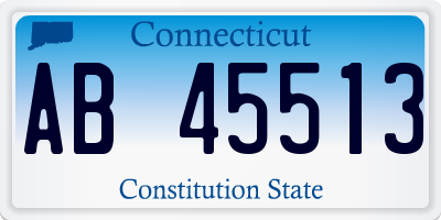 CT license plate AB45513