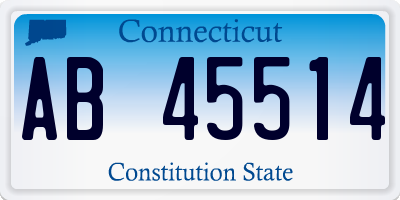 CT license plate AB45514