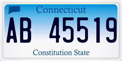 CT license plate AB45519