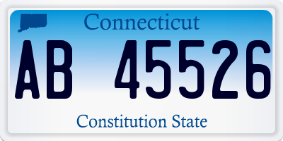 CT license plate AB45526