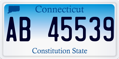 CT license plate AB45539