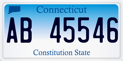 CT license plate AB45546