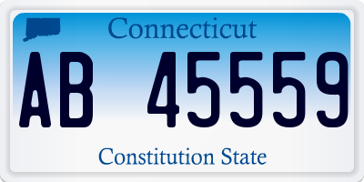 CT license plate AB45559