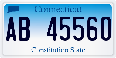 CT license plate AB45560