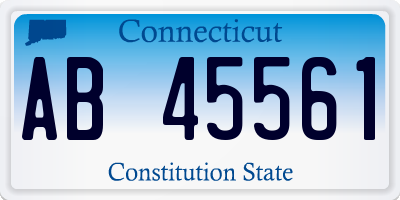 CT license plate AB45561