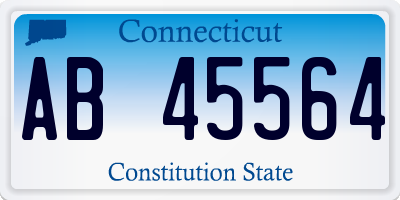 CT license plate AB45564