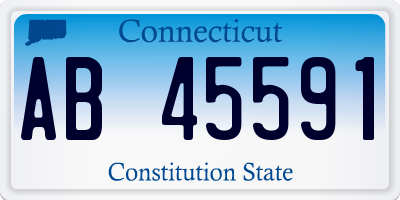 CT license plate AB45591