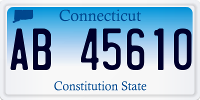 CT license plate AB45610