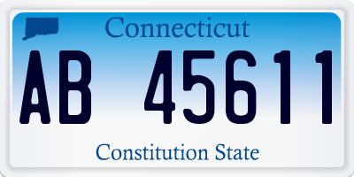 CT license plate AB45611