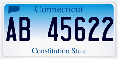 CT license plate AB45622