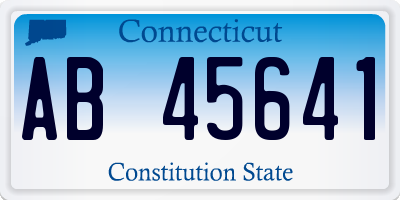 CT license plate AB45641