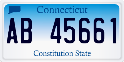 CT license plate AB45661