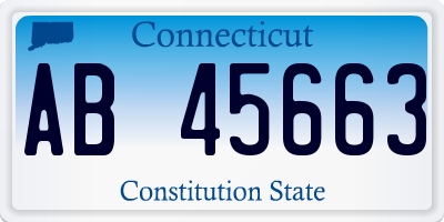 CT license plate AB45663