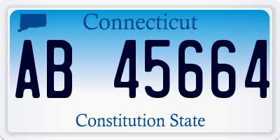 CT license plate AB45664
