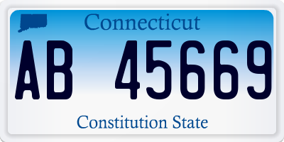 CT license plate AB45669