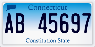 CT license plate AB45697