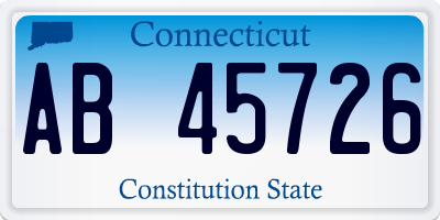 CT license plate AB45726