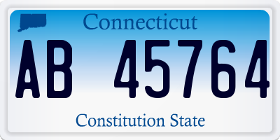 CT license plate AB45764