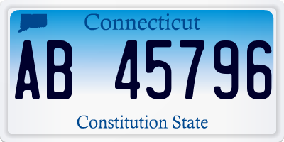 CT license plate AB45796