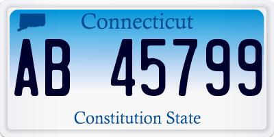 CT license plate AB45799