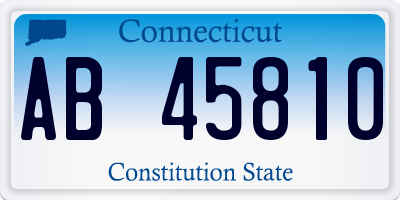 CT license plate AB45810