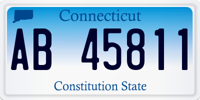 CT license plate AB45811