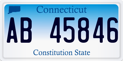 CT license plate AB45846