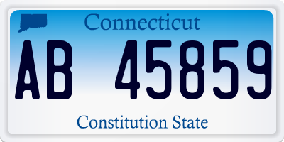 CT license plate AB45859