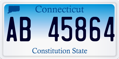 CT license plate AB45864