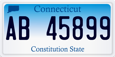 CT license plate AB45899