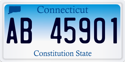 CT license plate AB45901