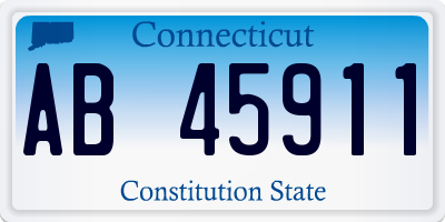 CT license plate AB45911