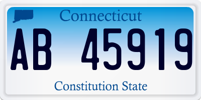CT license plate AB45919