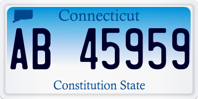 CT license plate AB45959